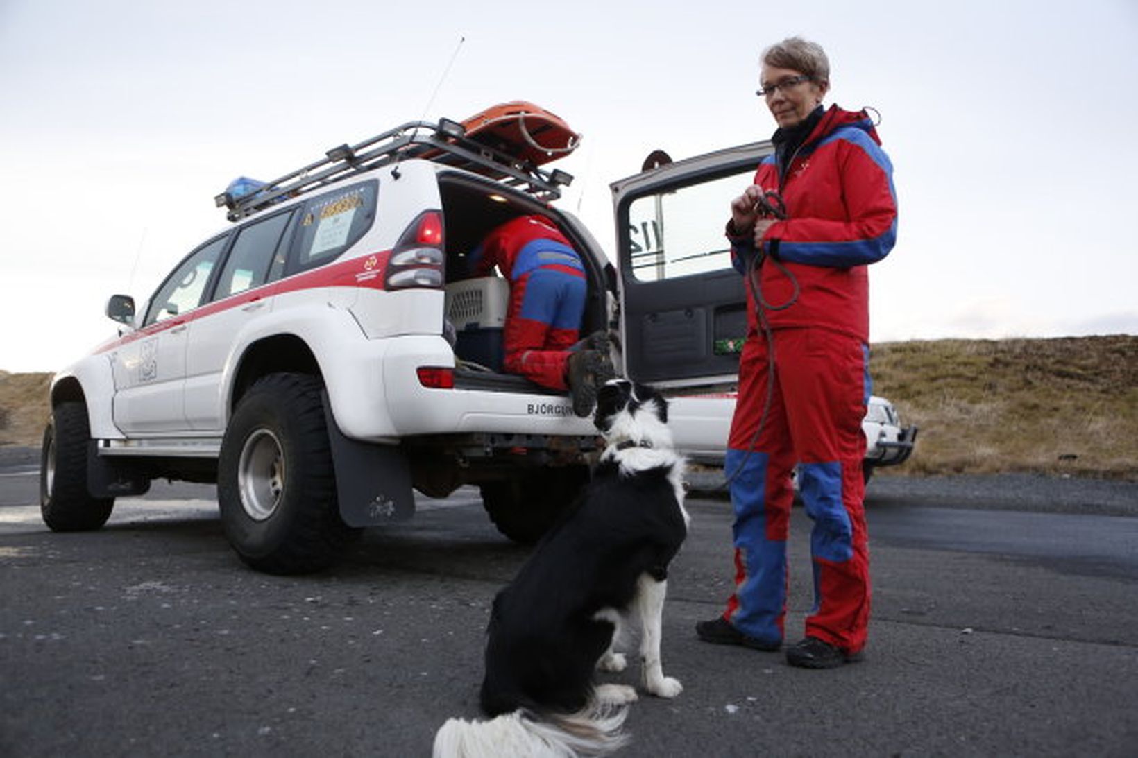 Björgunarsveitarmenn að störfum. Úr safni.