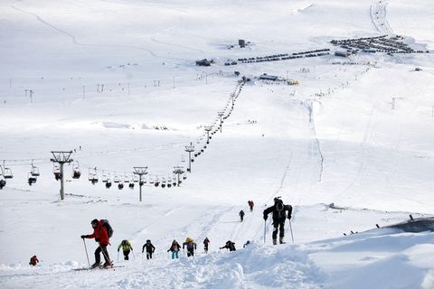 Skiing at Bláfjöll.