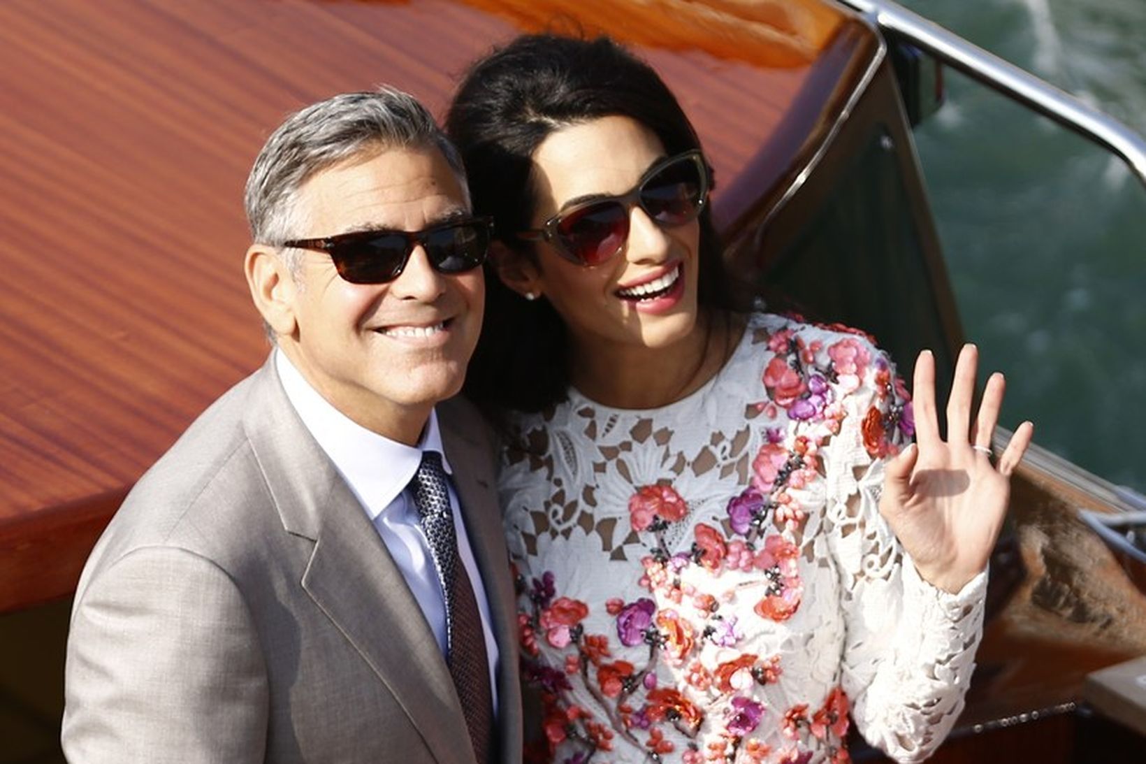 George og Amal Clooney í Feneyjum fyrir fimm árum.