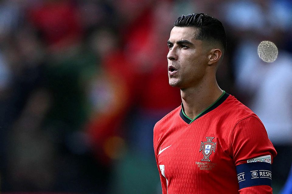 Cristiano Ronaldo fyrir leikinn.