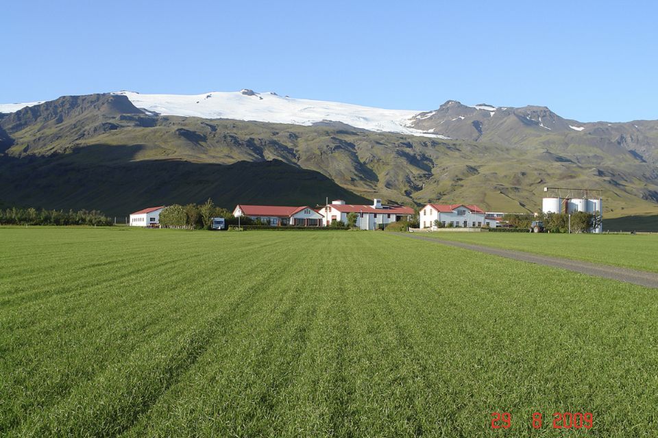 Eyjafjallajökull í lok ágúst 2009.