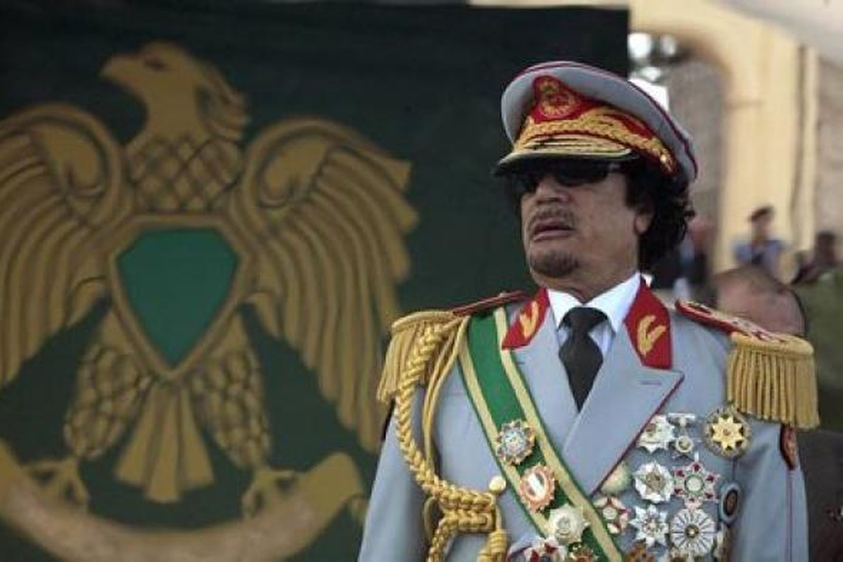 Muammar Gaddafi var við völd í Líbíu í meira en …