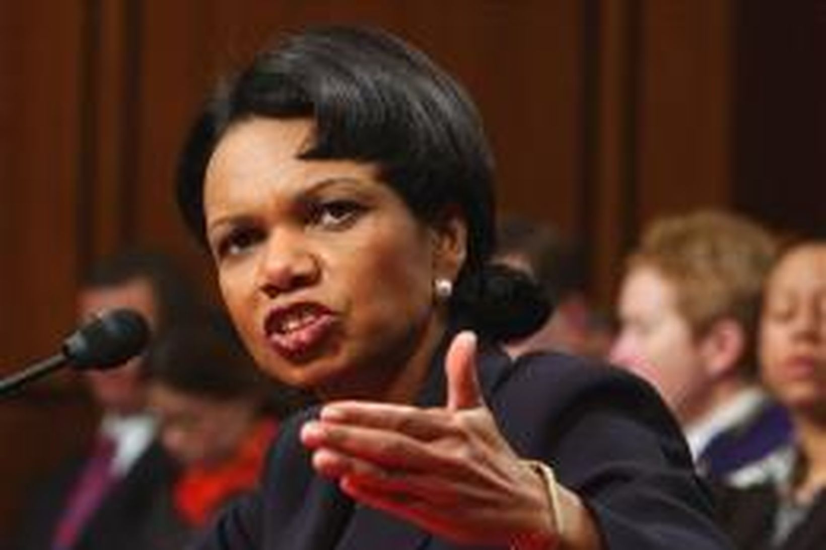 Condoleezza Rice á þinginu í gær.