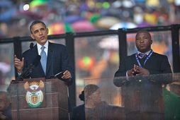 Thamsanqa Jantjie túlkaði m.a. ræðu Baracks Obama Bandaríkjaforseta.