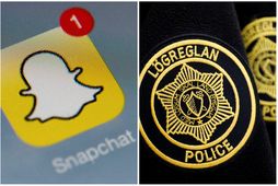 Maðurinn sendi myndirnar í gegnum forritið Snapchat.