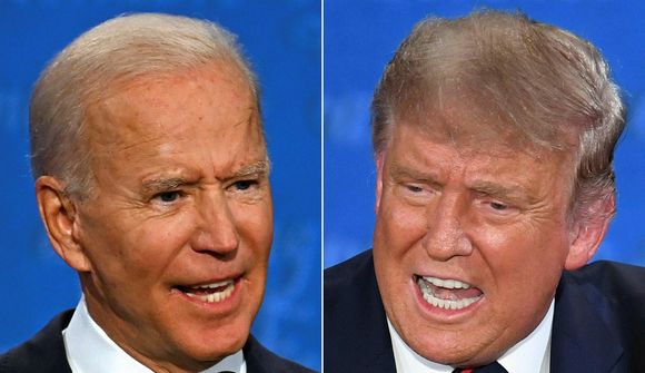 Trump og Biden fóru báðir með ósannindi