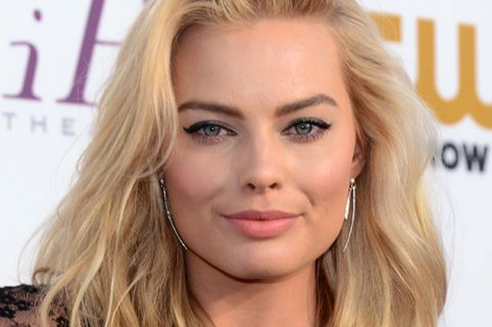 Leikkonan Margot Robbie á rauða dreglinum.