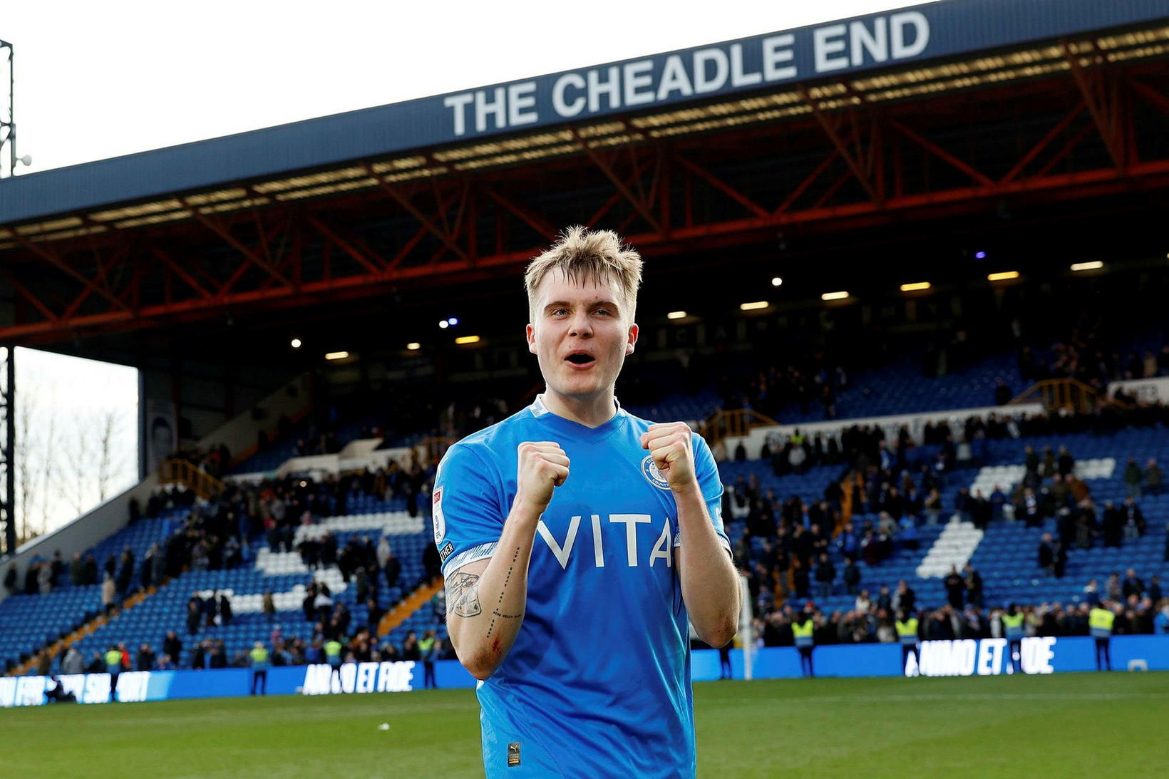Benoný Breki Andrésson kom til Stockport frá KR í vetur.