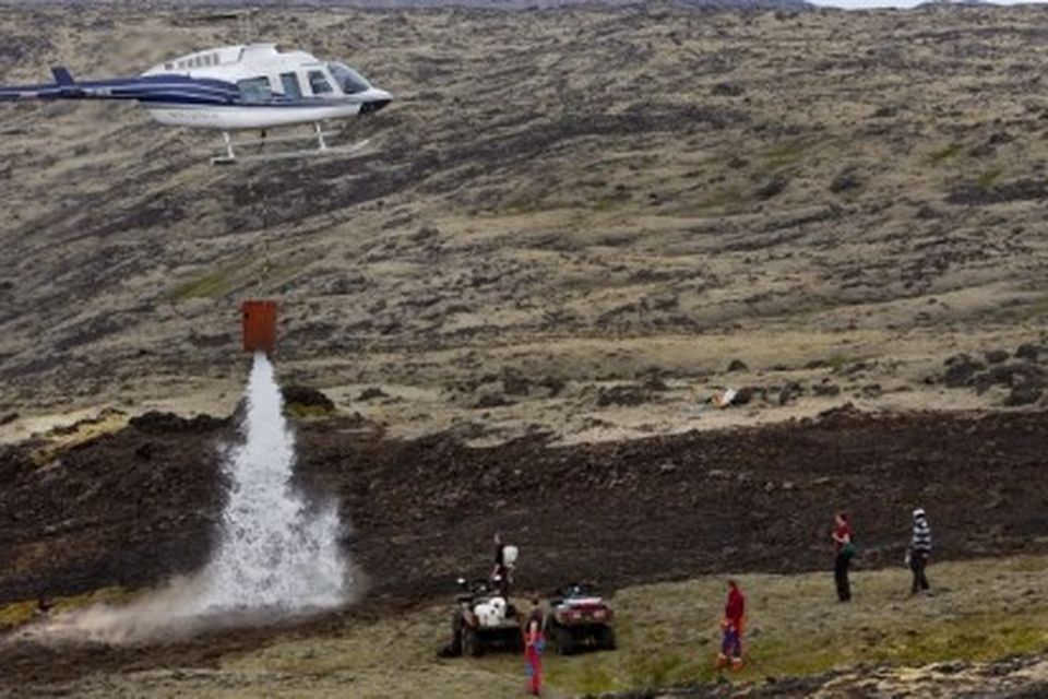 Gróðureldar við Kleifarvatn