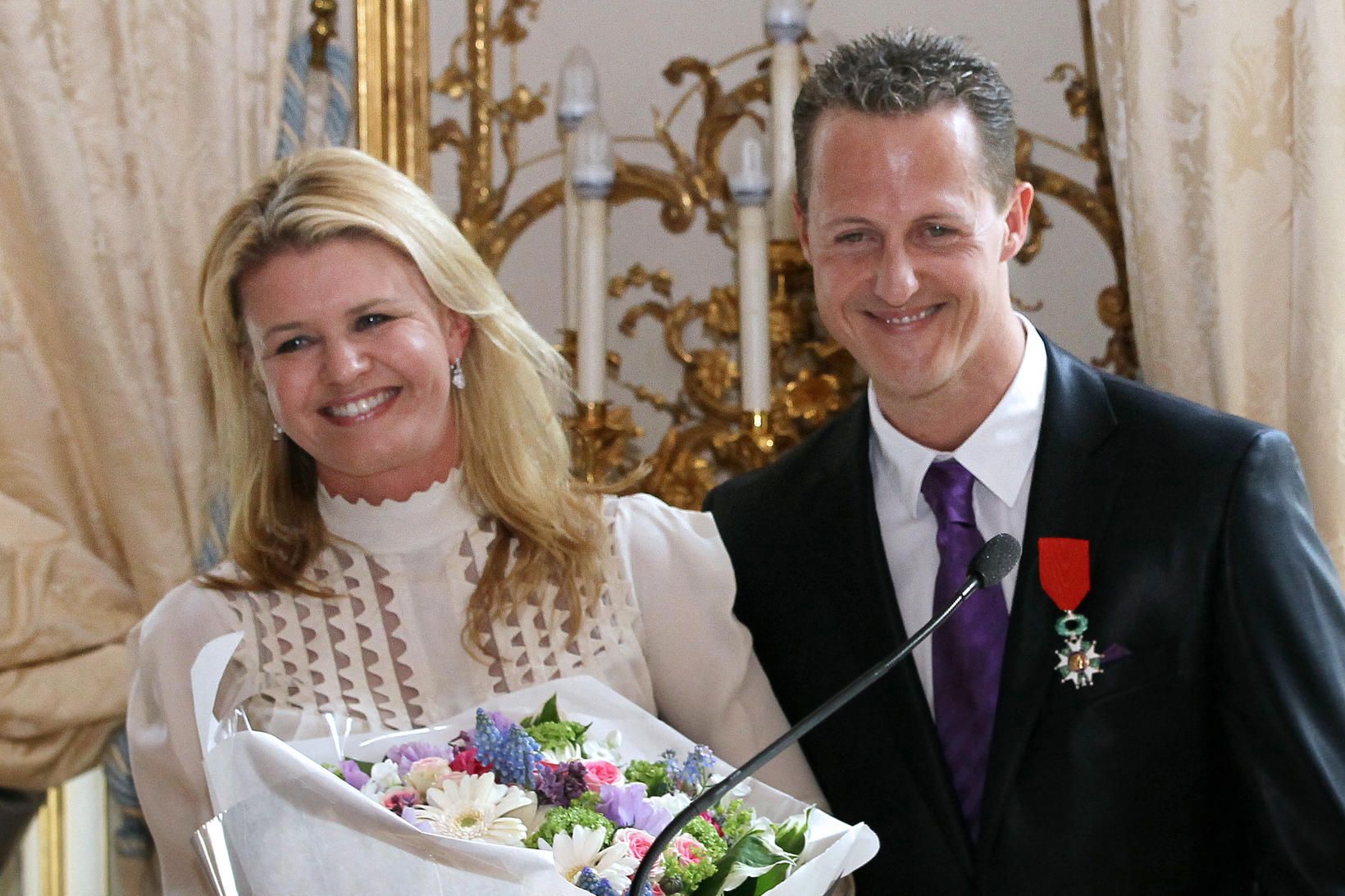 Corinna og Michael Schumacher á góðri stundu.