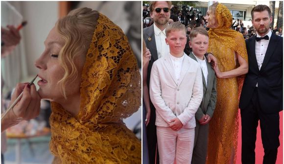 Saga Garðars klæddist aðeins blúndu í Cannes