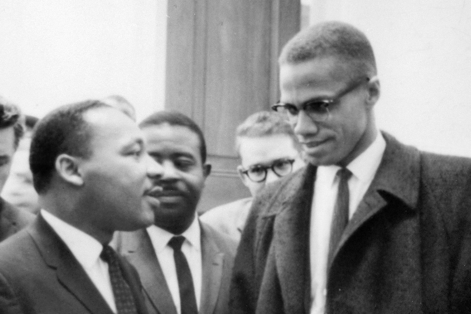 Malcolm X, til hægri, ásamt Martin Luther King.