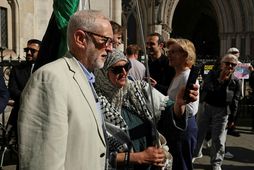 Jeremy Corbyn í miðbæ Lundúna.