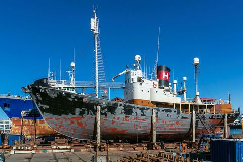 Hvalur 8 is a seventy year old whale hunting vessel.