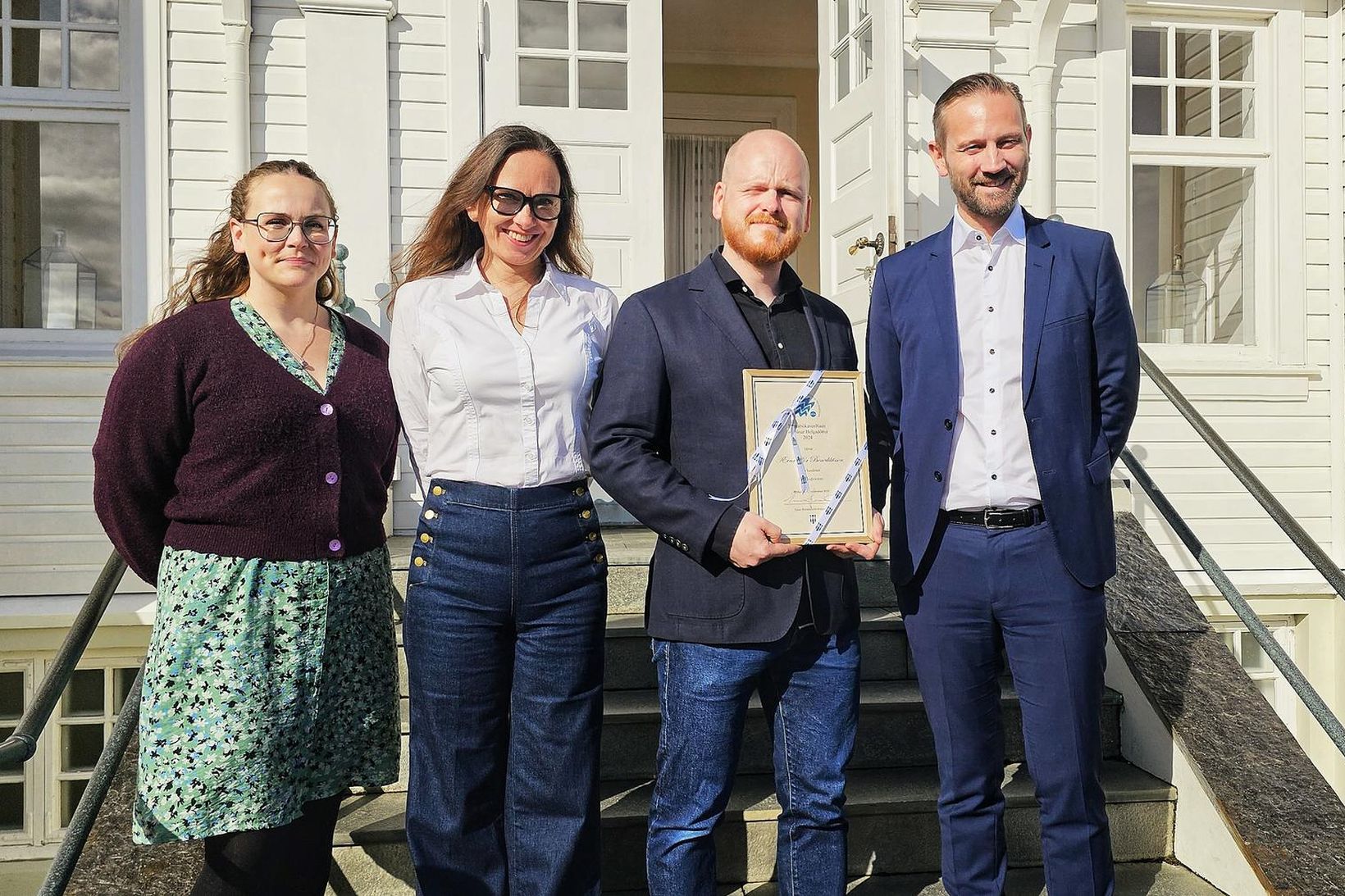 Rithöfundurinn Ævar Þór Benediktsson hlaut barnabókaverðlaun Guðrúnar Helgadóttur í ár.