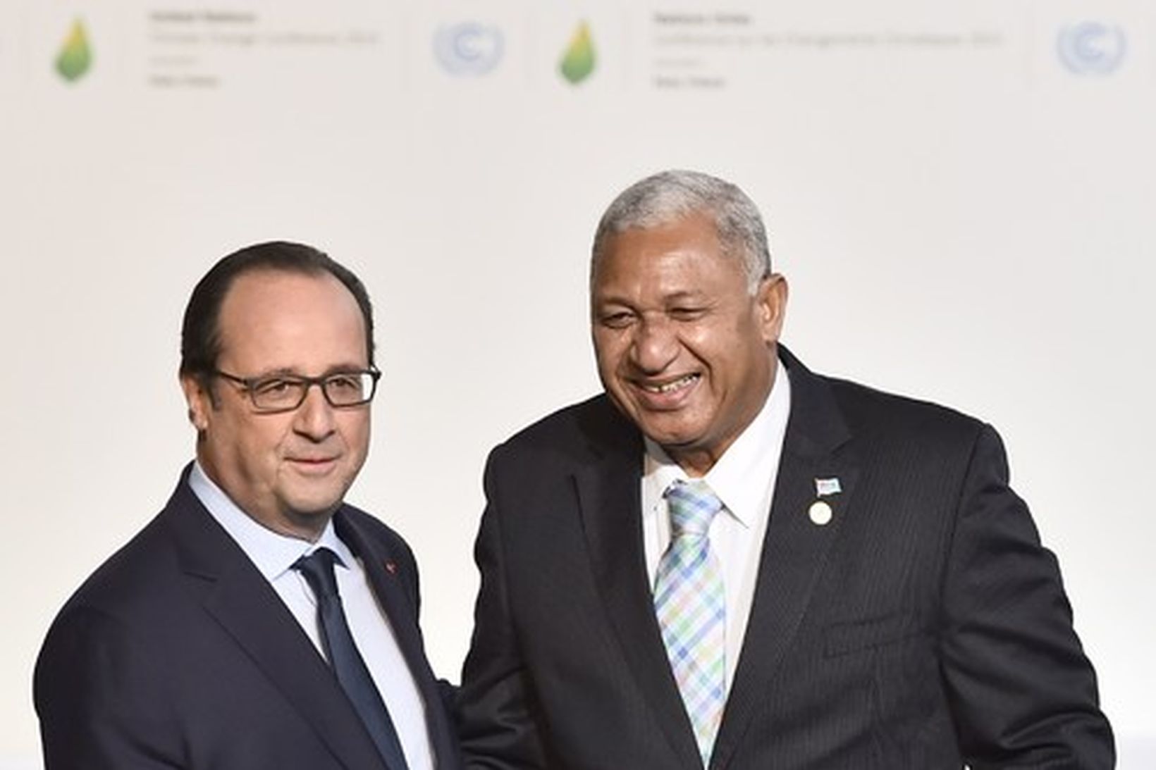 Bainimarama ásamt Francois Hollande.