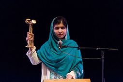 Malala Yousafzai fær Sakharov-verðlaunin í ár.