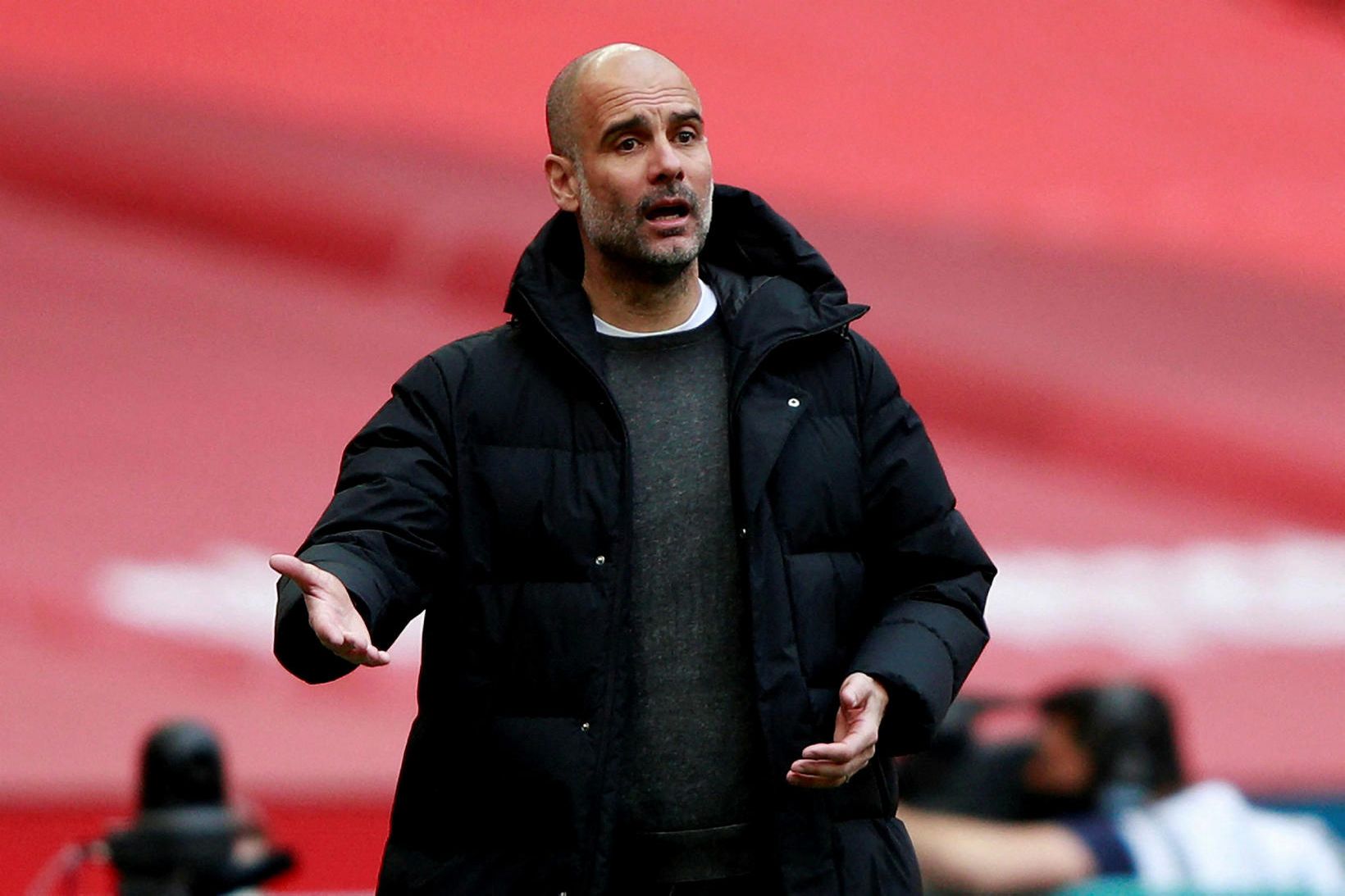 Pep Guardiola, knattspyrnustjóri Manchester City.