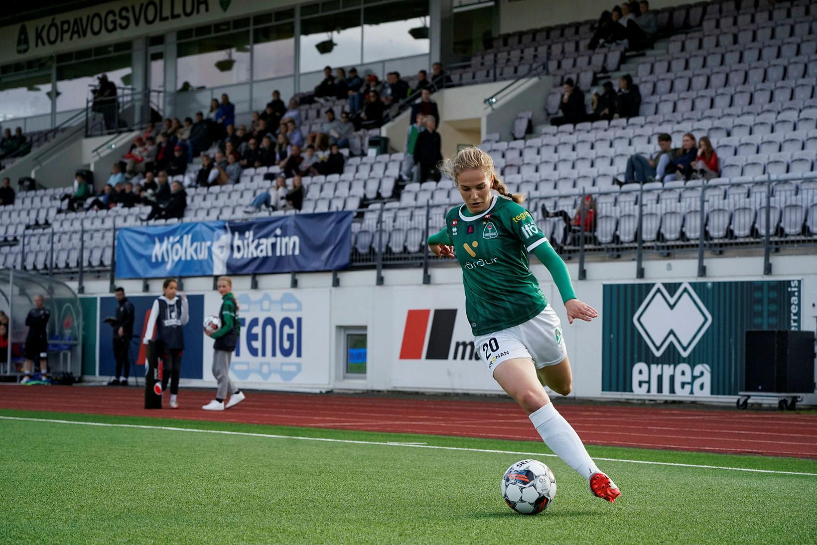 Áslaug Munda Gunnlaugsdóttir kom Breiðabliki á bragðið í kvöld.