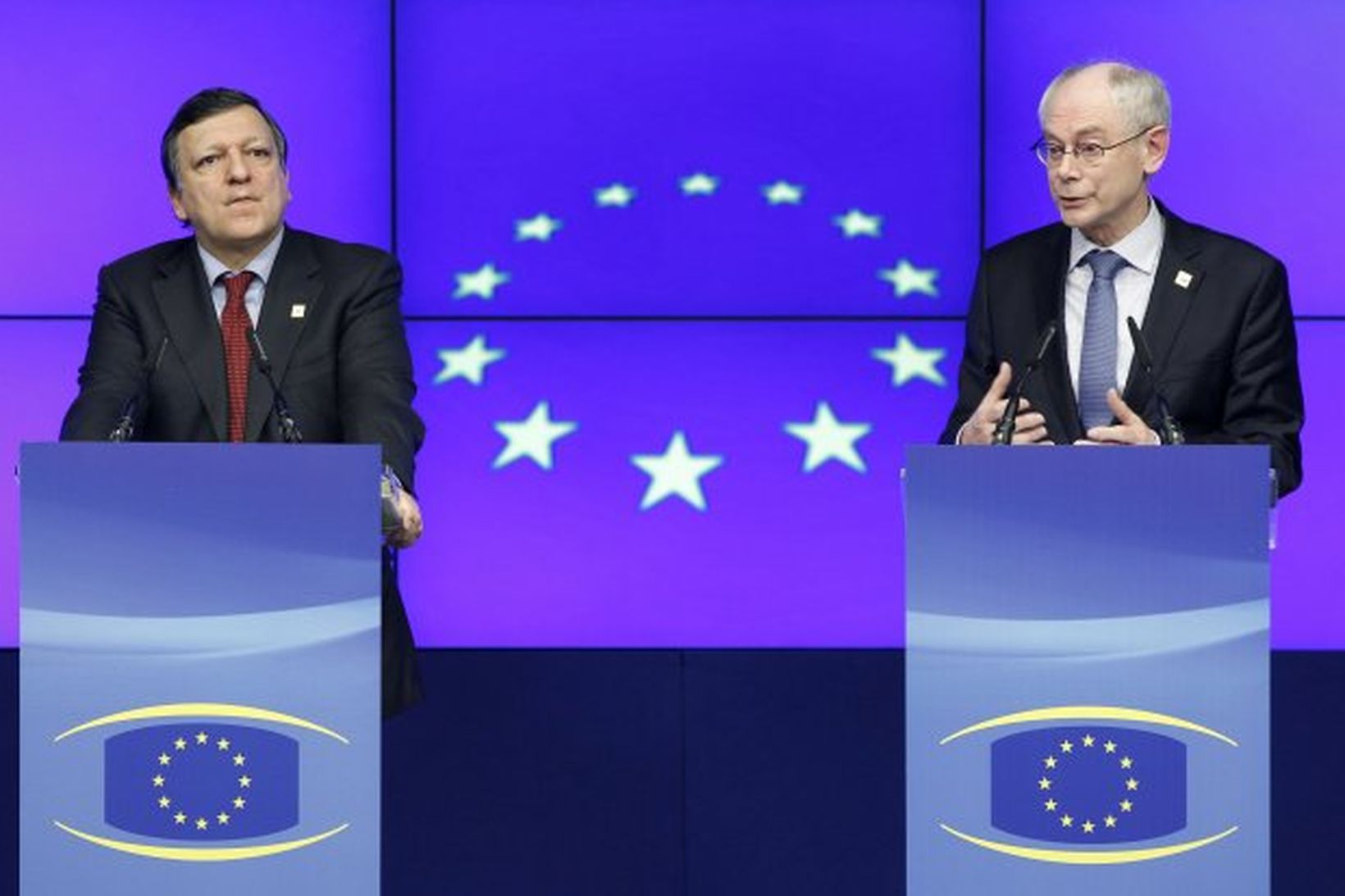 Jose Manuel Barroso og Herman Van Rompuy