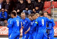 Ísland - Tékkland umspil EM U21 karla í fótbolta