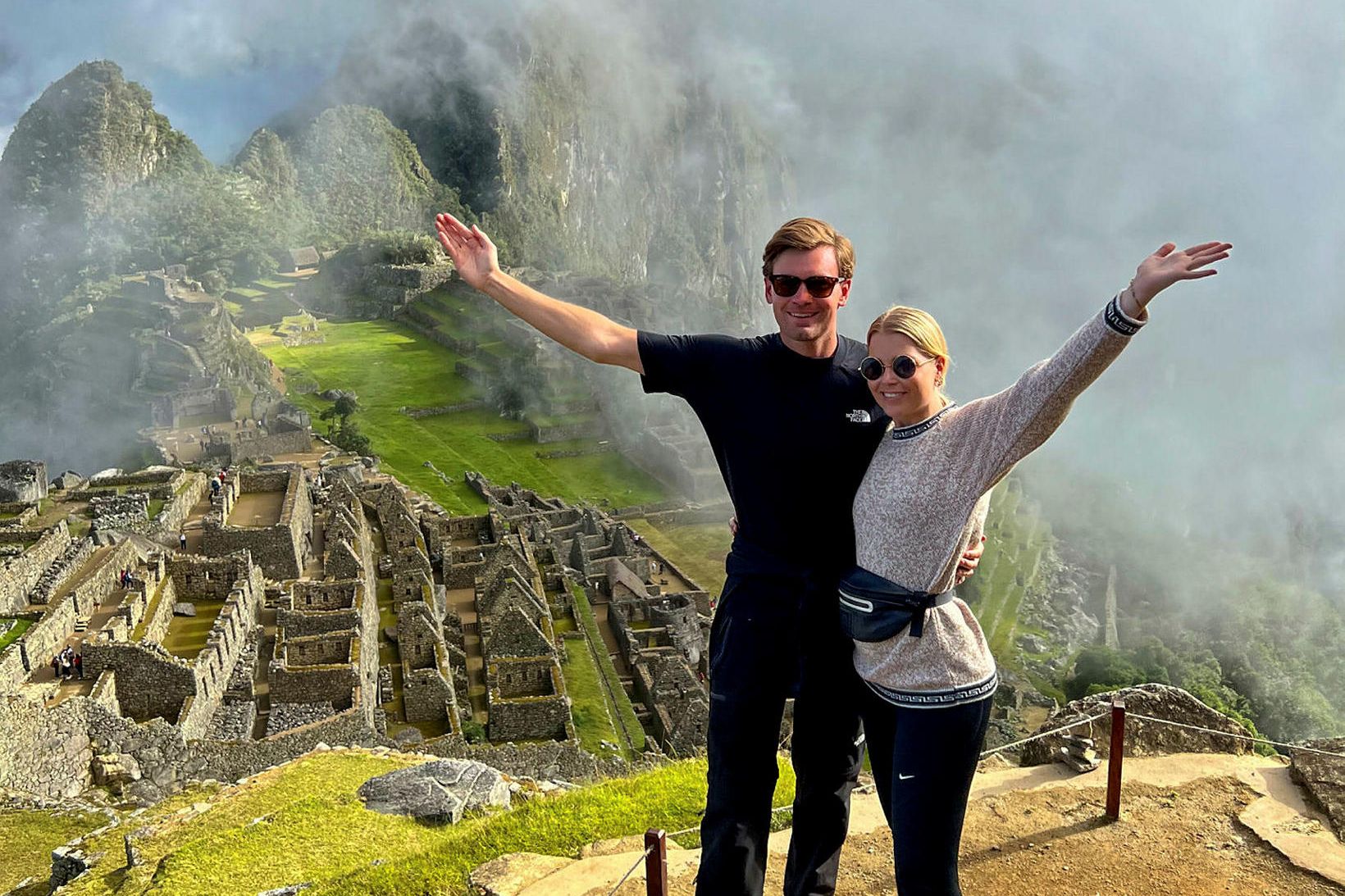 Guðrún Lund fagnaði þrítugsafmæli sínu á toppi Machu Picchu í …