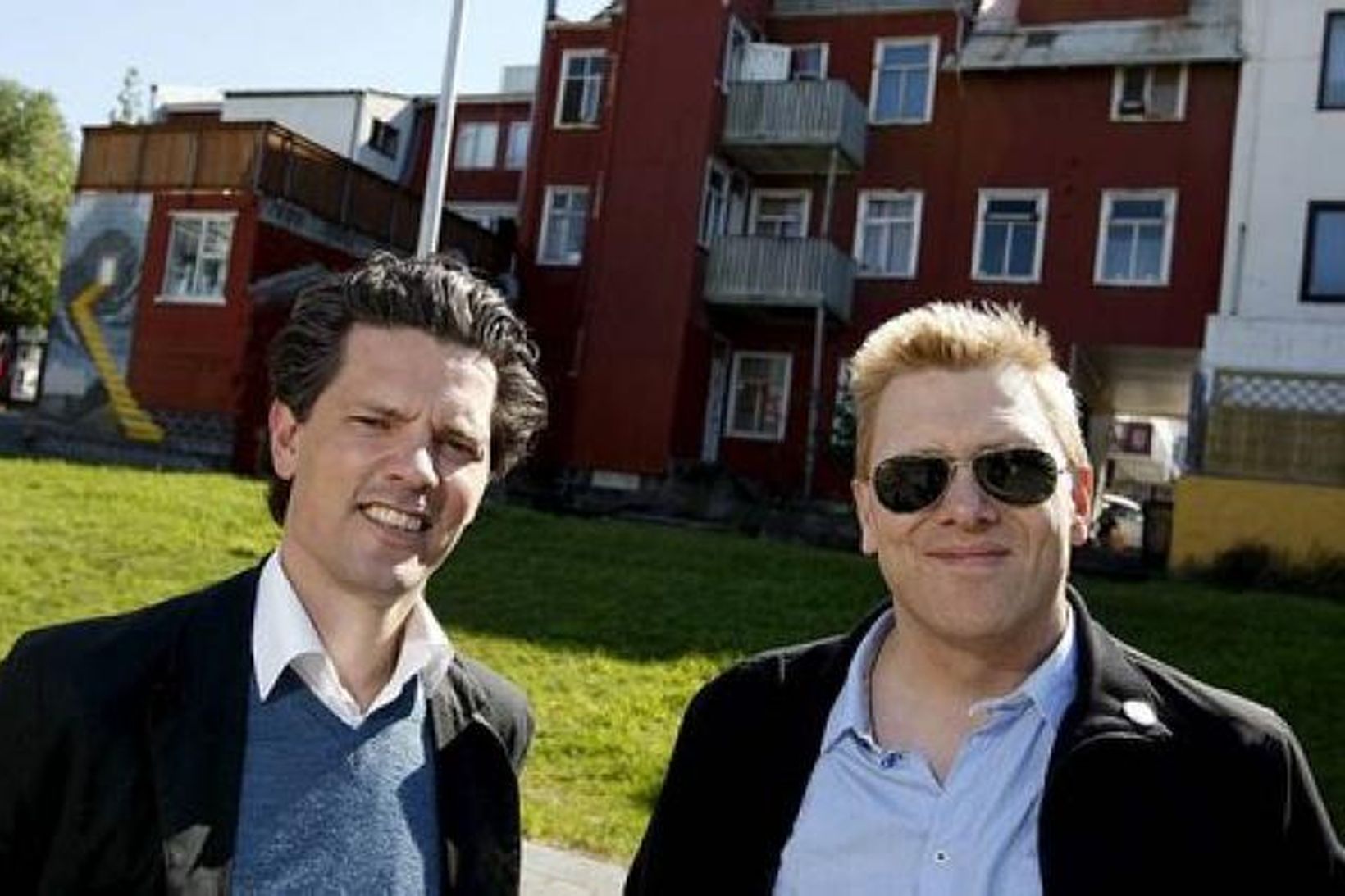 Dagur B. Eggertsson og Jón Gnarr, oddvitar Samfylkingarinnar og Besta …