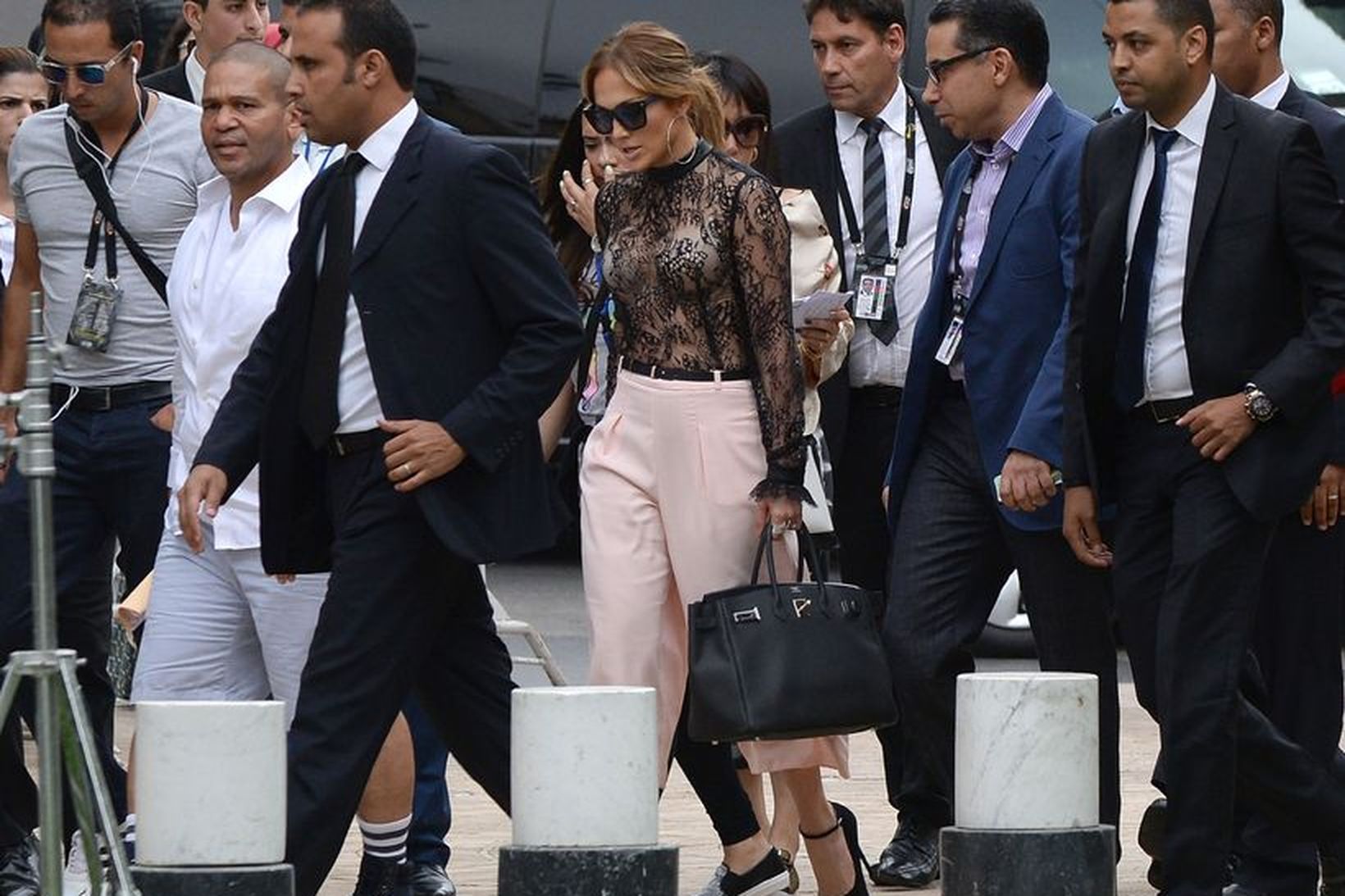 Jennifer Lopez var smart á setningu tónlistahátíðarinnar Mawazine.