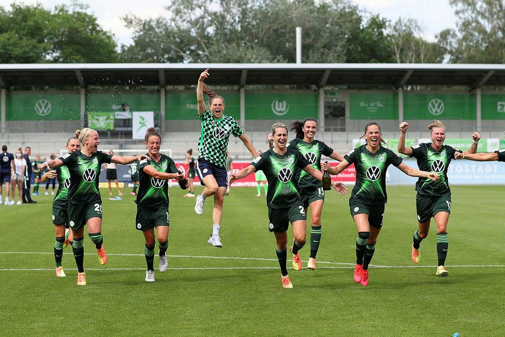 Wolfsburg vann tvöfalt í ár, fjórða árið í röð.