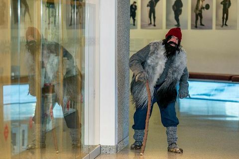 Skyrgámur, the yule lad with a penchant for skyr turns up at the Nationa Museum