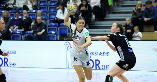 Agnes Lilja Styrmisdóttir skoraði þrjú mörk í dag.