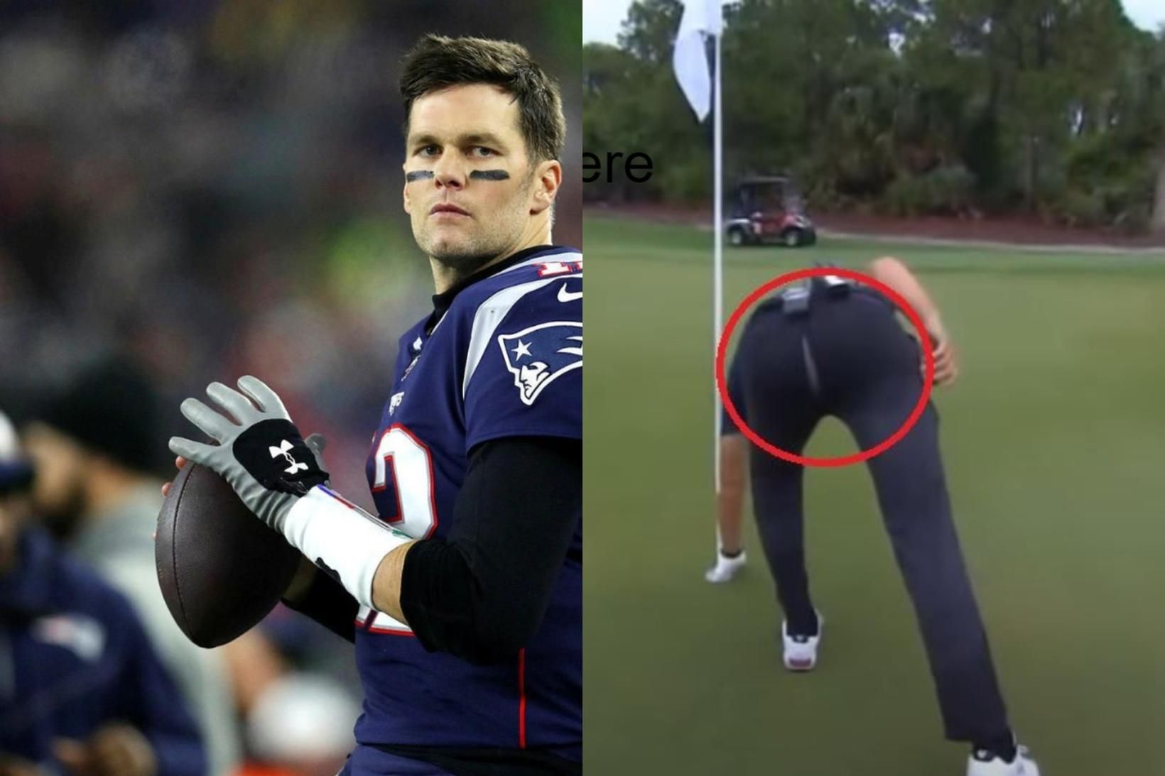Tom Brady var óheppinn á golfvellinum um helgina.