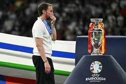 Gareth Southgate súr á svipinn í leikslok.