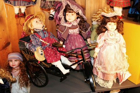 Some of the dolls on display.
