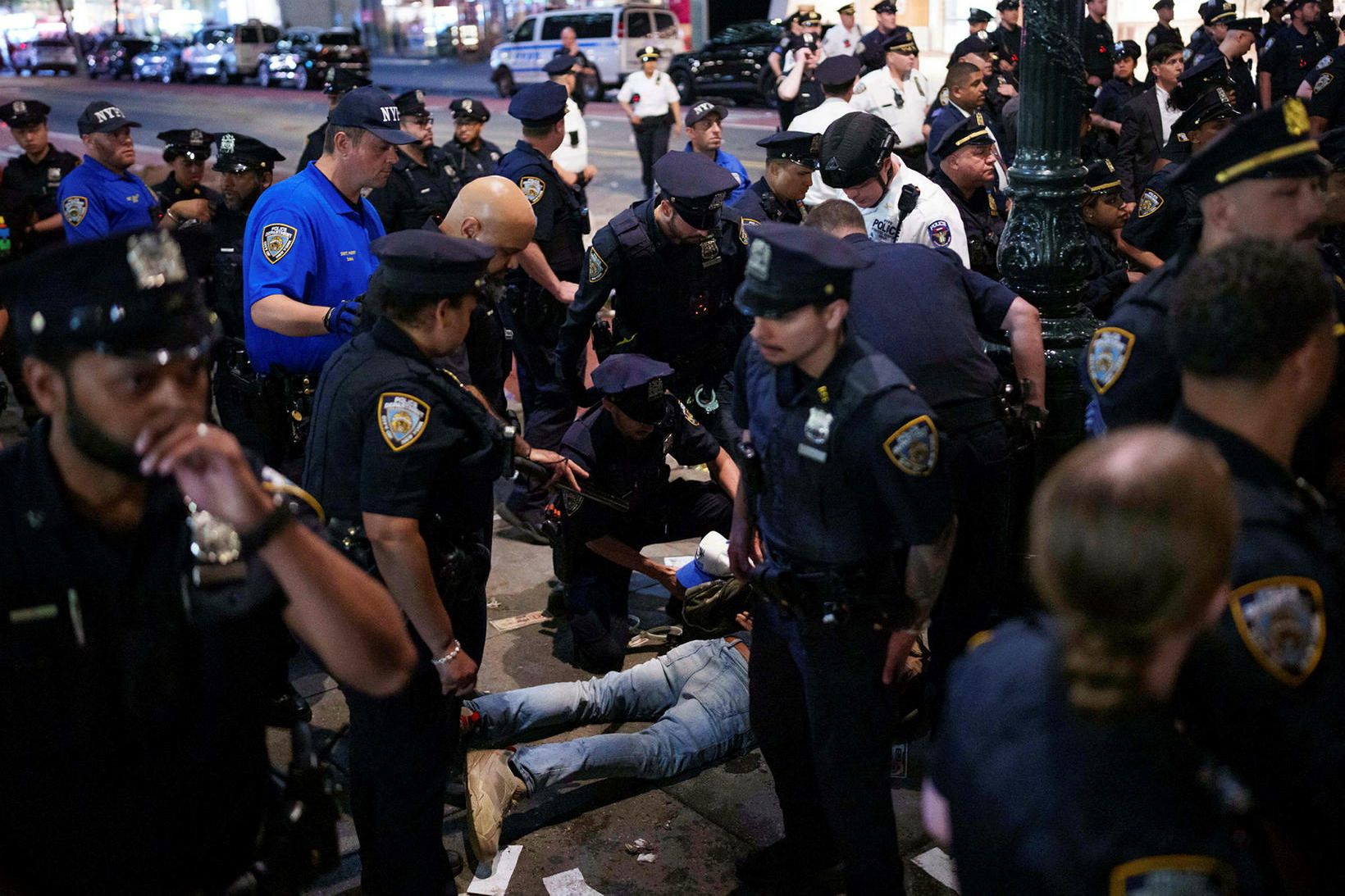 Myndskeið: Ólæti í New York