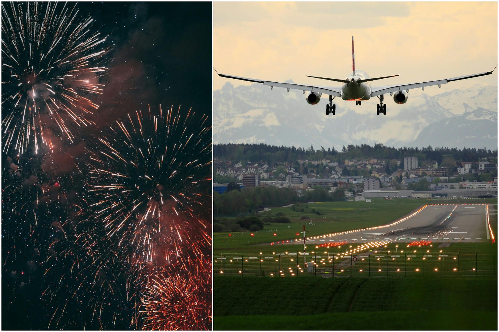 Flugeldar ollu vandræðum í flugi