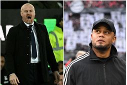 Sean Dyche og Vincent Kompany.