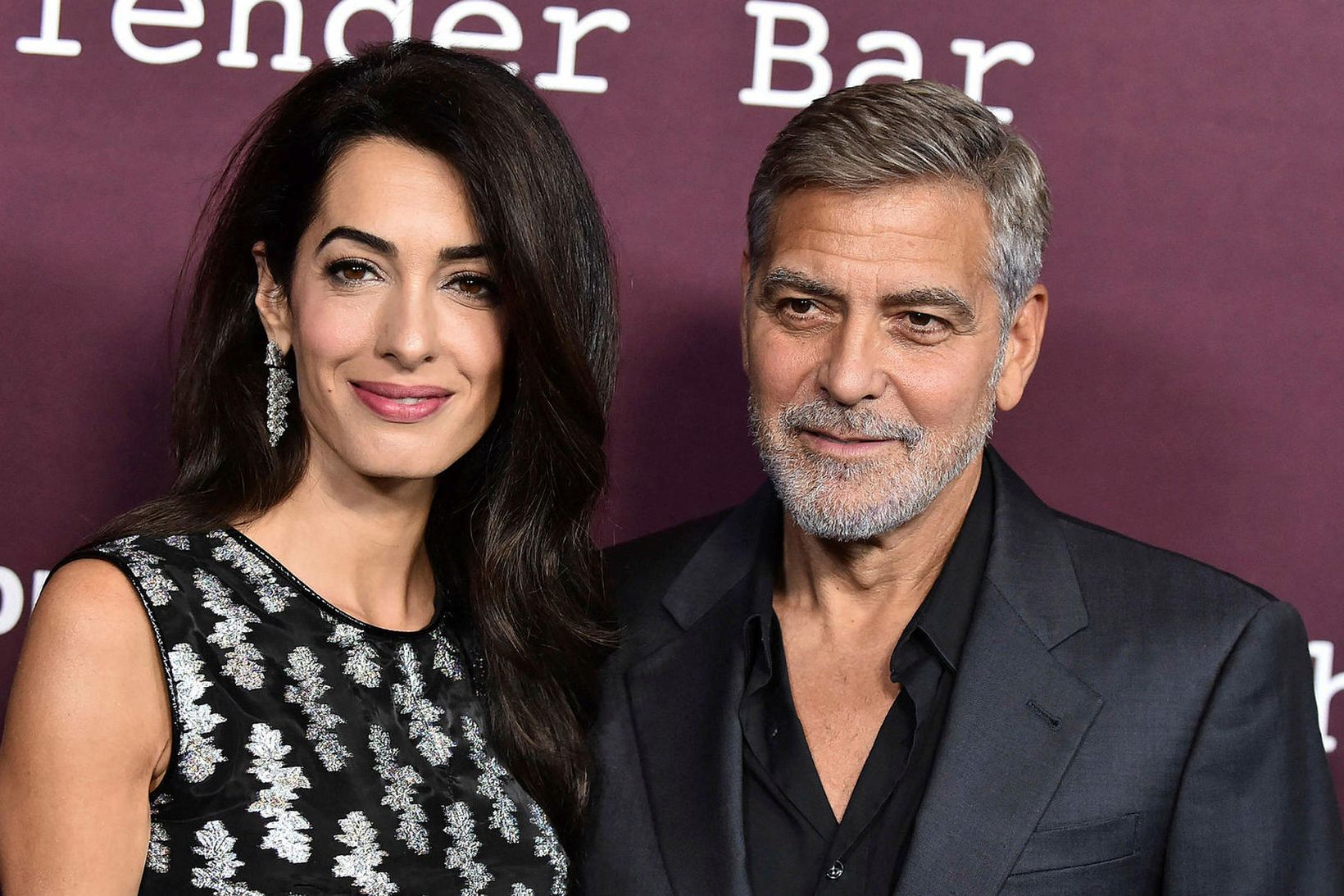Amal Clooney og George Clooney eiga tvö börn.