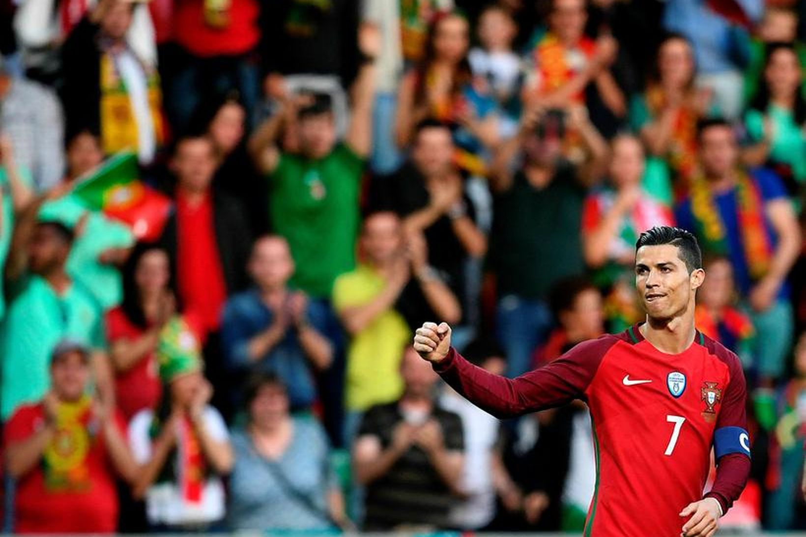 Cristiano Ronaldo skoraði á heimaslóðum í kvöld.
