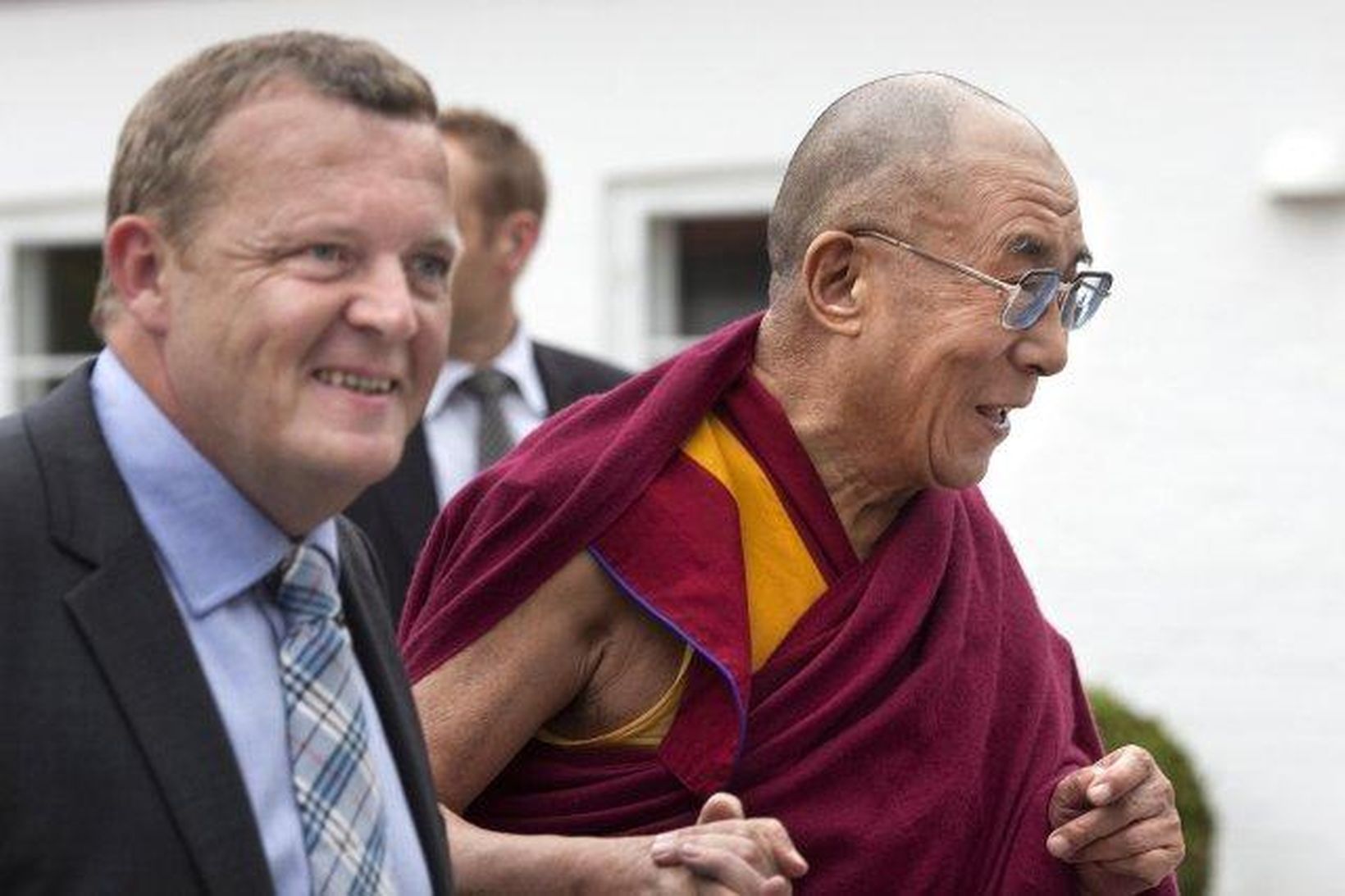 Lars Løkke Rasmussen og Dalai Lama í Kaupmannahöfn í vor.