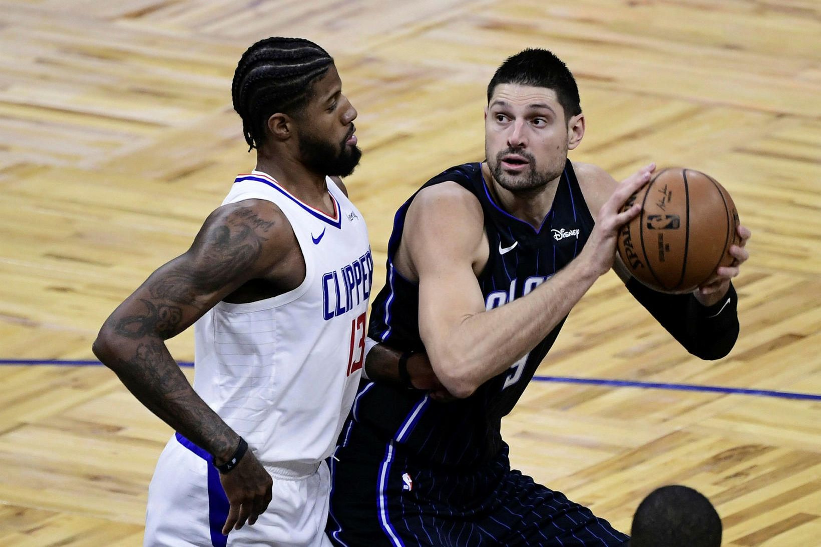 Nikola Vucevic í leik gegn LA Clippers á dögunum.