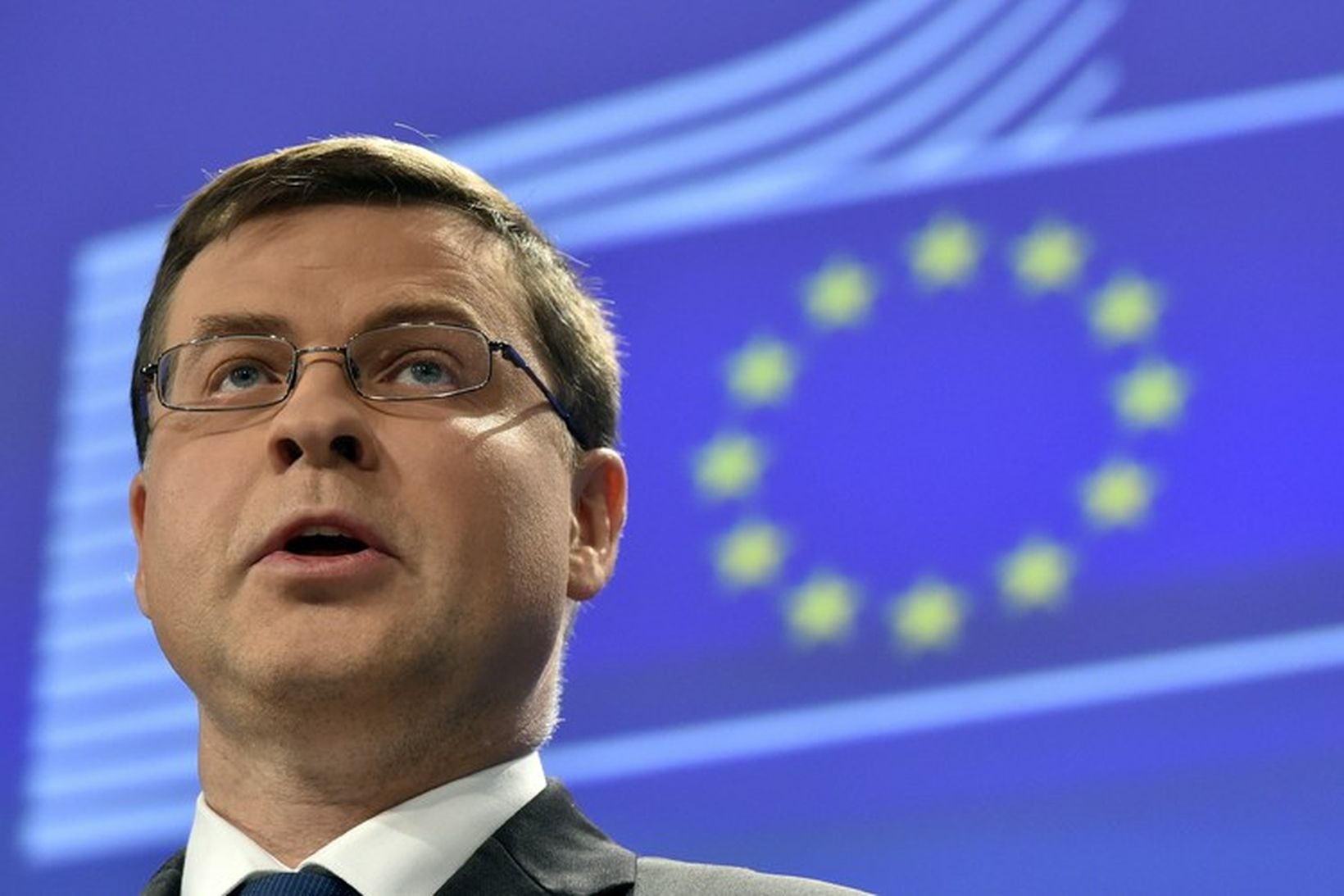 Valdis Dombrovskis, varaforseti framkvæmdastjórnar Evrópusambandsins.