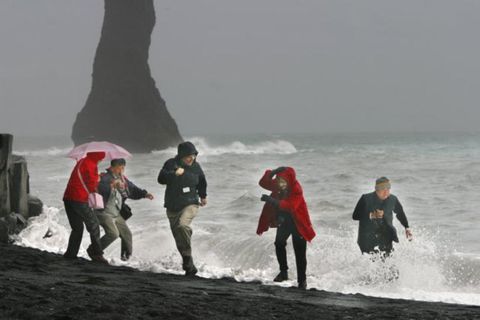 Tourists regularly put themselves in danger at Reynisfjara beach in South Iceland.