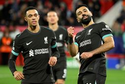 Trent Alexander-Arnold og Mohamed Salah verða í eldlínunni með Liverpool í dag.