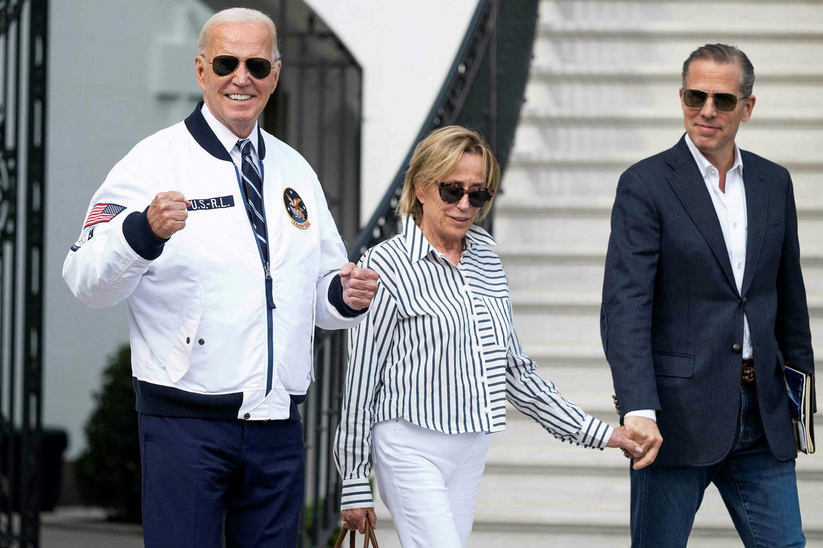 Joe Biden Bandaríkjaforseti, systir hans, Valerie Biden Owens, og Hunter …