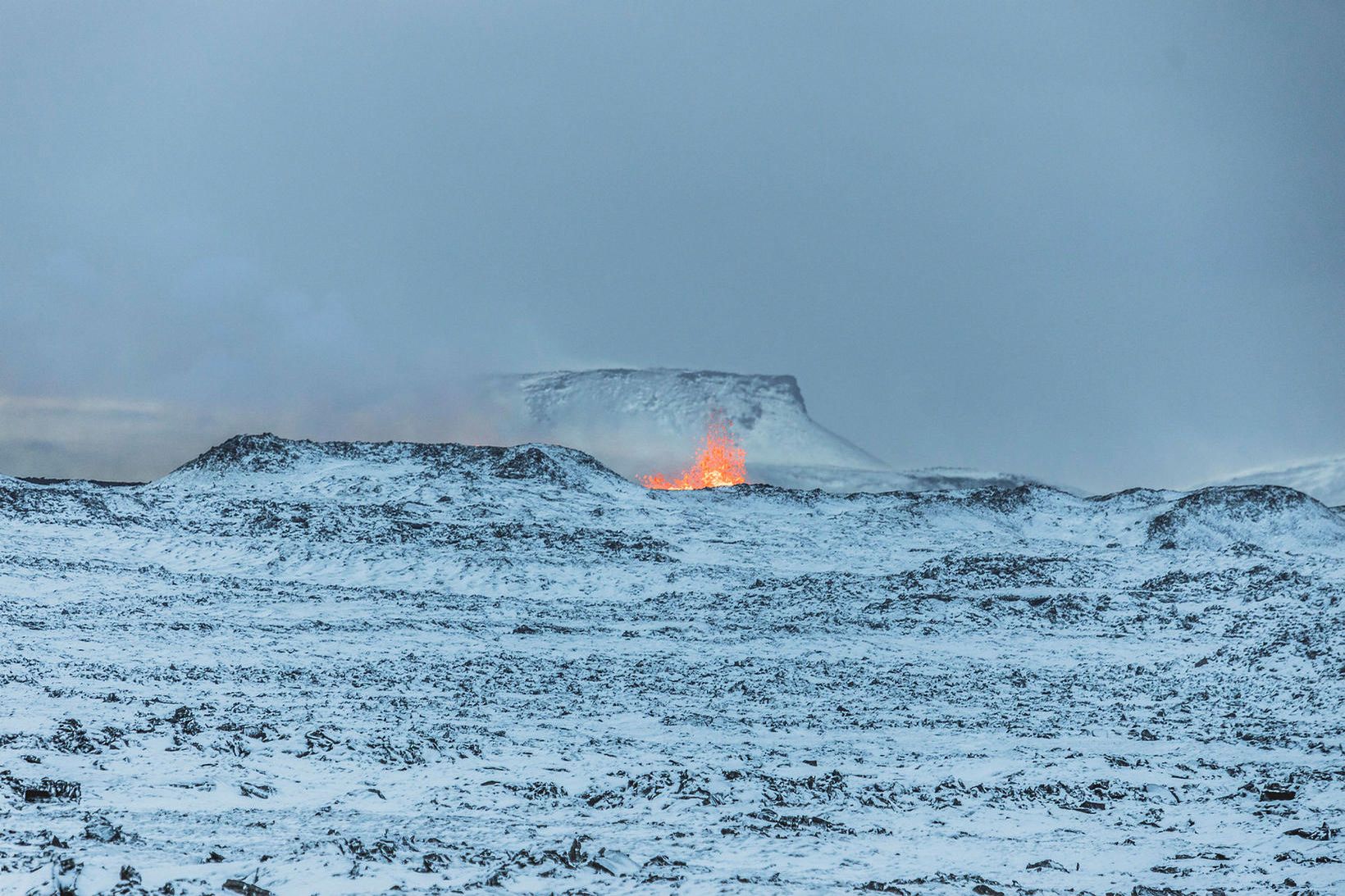 Gangan að eldgosinu er aðeins fyrir færustu göngumenn.