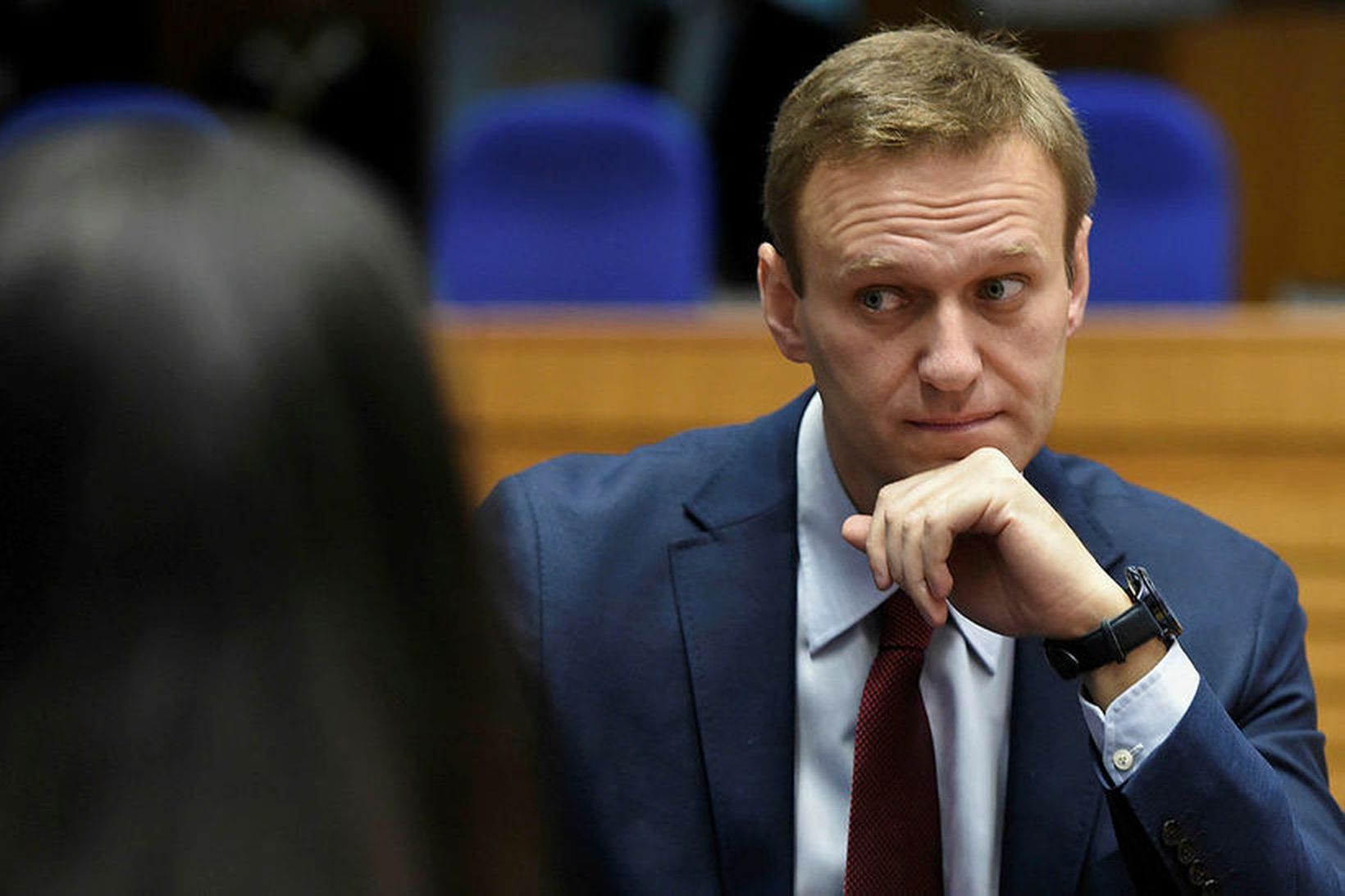 Alexei Navalny, leiðtogi rússnesku stjórnarandstöðunnar, í apríl síðastliðnum.
