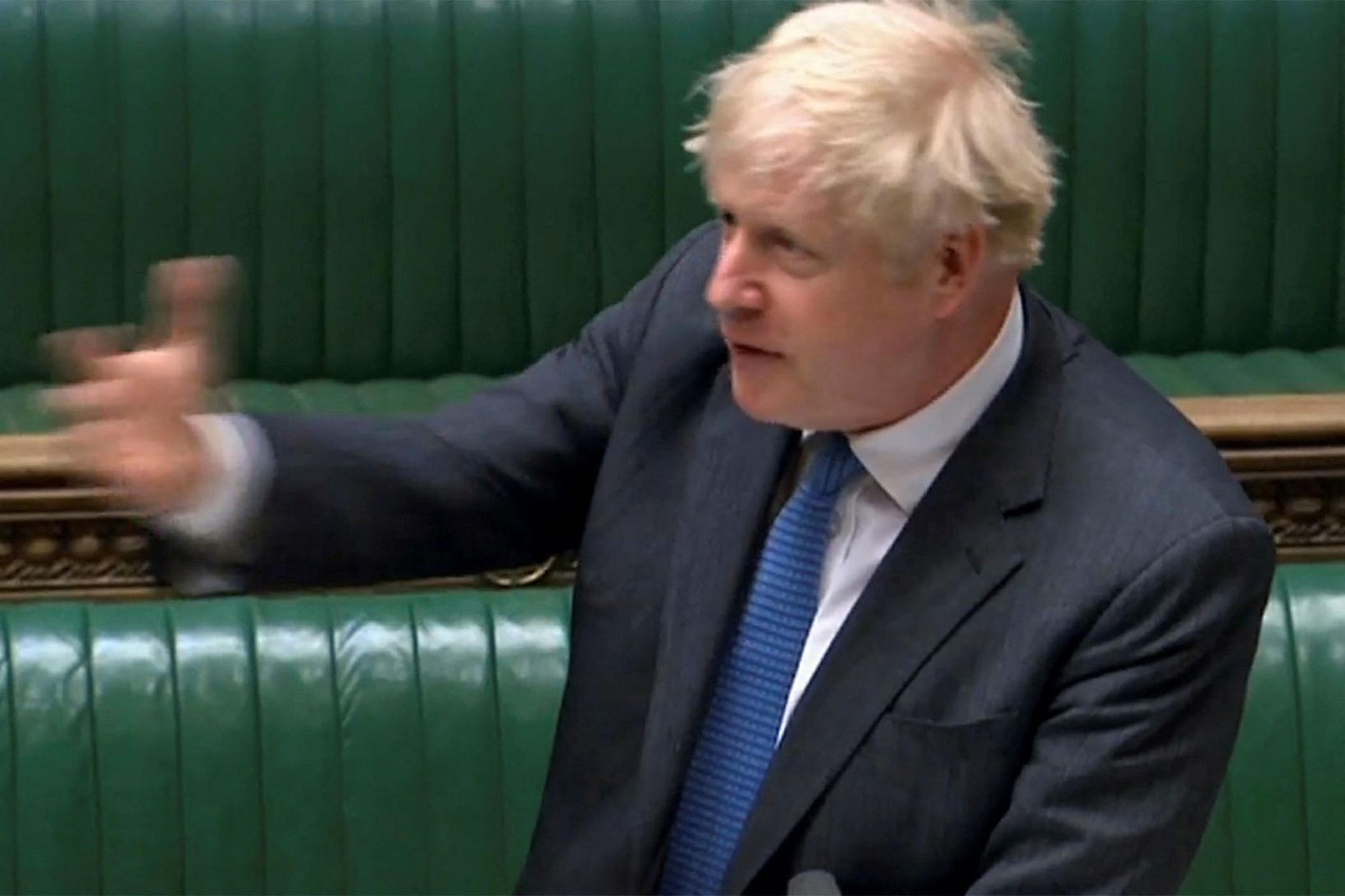 Boris Johnson, forsætisráðherra Bretlands, tók þátt í fyrirspurnartíma á breska …