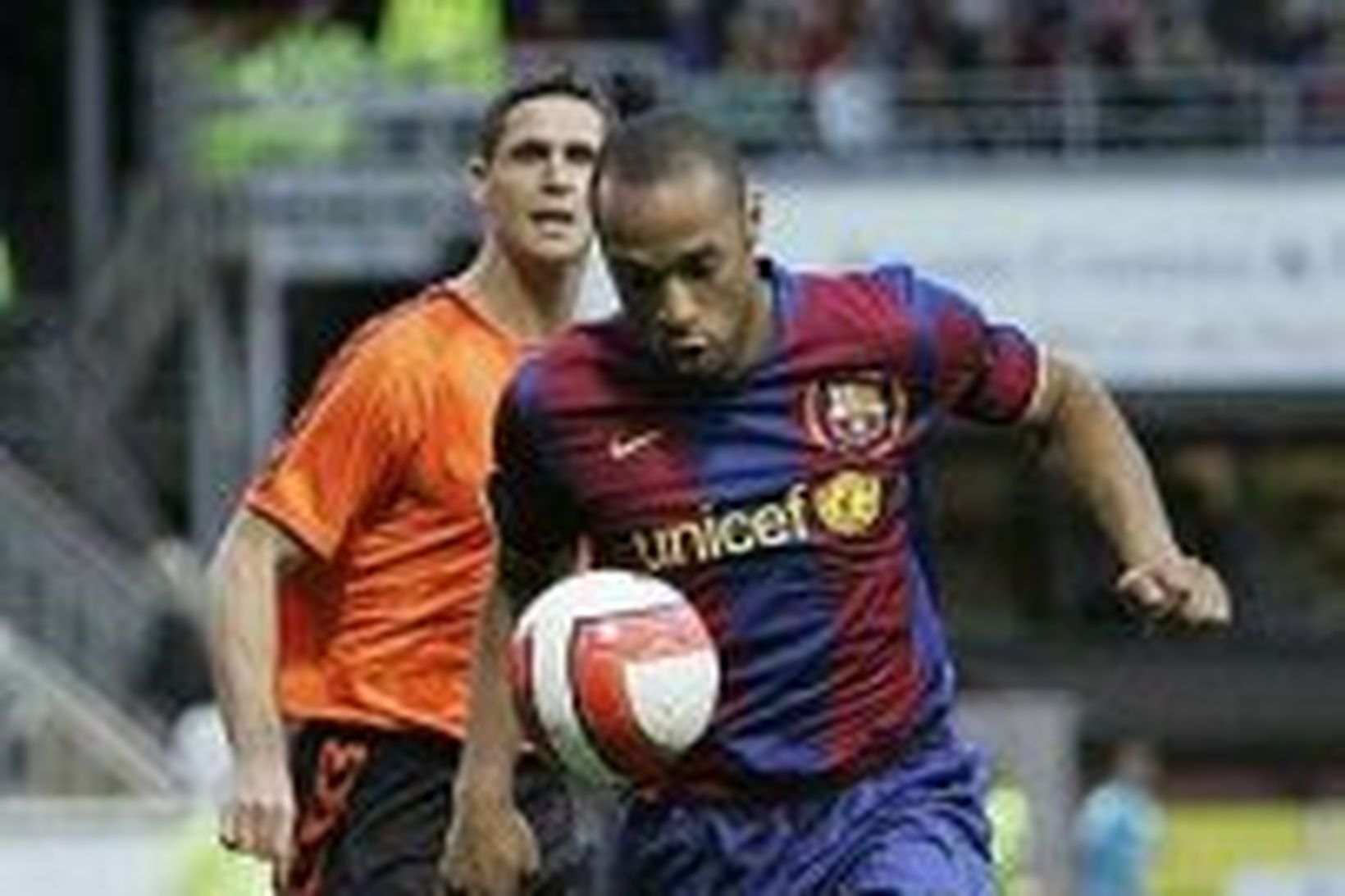 Thierry Henry í sínum fyrsta leik með Barcelona gegn Dundee …