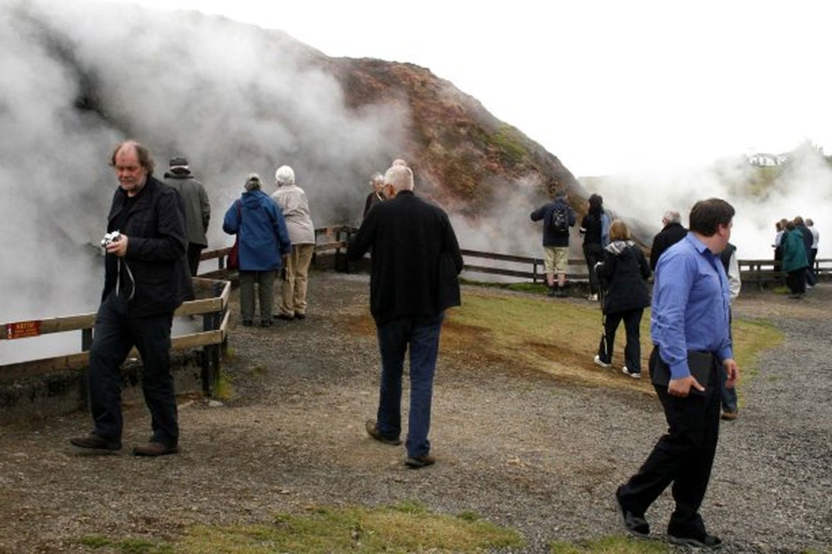 Frá Deildartunguhver í Reykholtsdal.